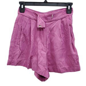 AHKA Women's Mauve High Waist‎ Pleated Dress Shorts Brazil Made Size PP / US XS